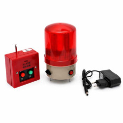 Sistem avertizare acustica si luminoasa, sirena si girofar LED cu telecomanda wireless 220V