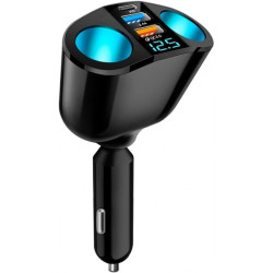 Splitter bricheta auto 2 prize 120W USB QC Tip C M7