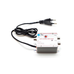 Amplificator semnal cablu TV 2 cai cu reglaj 220V