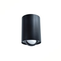 Spot aplicat cilindric negru 85x115 mm flux luminos directionabil bec LED gu10 9w 720 lm lumina alb natural 4000k