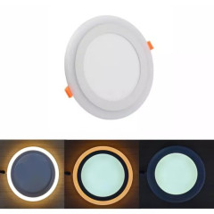 Spot LED rotund doua culori 18+6 wati 3000k-6500k trei functii