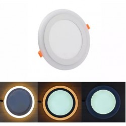 Spot LED rotund doua culori 3+3 wati 3000k-6500k trei functii
