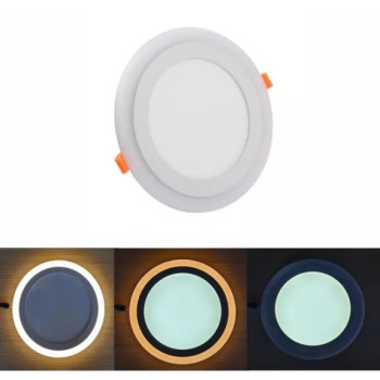 Spot LED rotund doua culori 18+6 wati 3000k-6500k trei functii