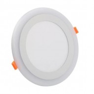 Spot LED rotund doua culori 12+6 wati 3000k-6500k trei functii