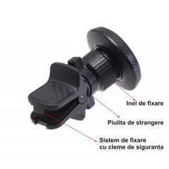Suport telefon auto magnetic B075 cu prindere aerisire 360°