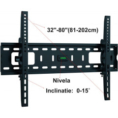 Suport TV perete reglabil 32''-80'' JR-64T - montaj sigur