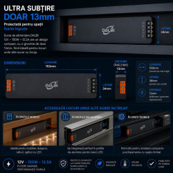 Sursa alimentare 12v 150W 12.5A ultra slim 13mm