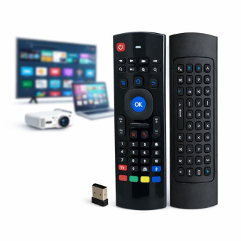 Telecomanda inteligenta MX-3 air mouse cu comanda vocala si QWERTY
