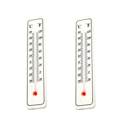 Termometru lemn -30 +50 grade C, set 2 bucati, suport lemn, 200mm