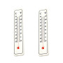 Termometru lemn -30 +50 grade C, set 2 bucati, suport lemn, 200mm