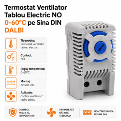 Termostat tablou electric NO 0-60°C ventilatie sina DIN