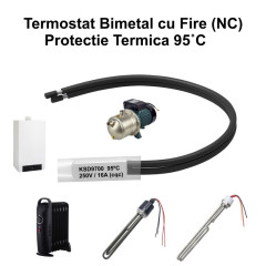 Termostat Bimetal 95C KSD9700 NC cu fire 250V 16A
