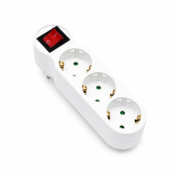 Triplu stecher cu intrerupator si protectie copii, 3 prize, 16A