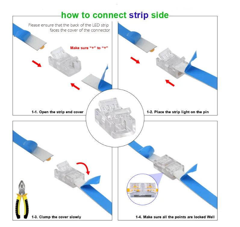 conector banda led cob