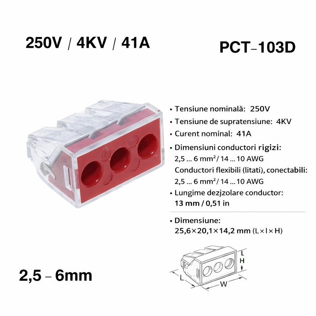 Conector Doza Rapid 3G - EU6 / PCT-103D