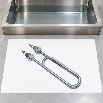 Rezistenta Electrica 1500W din Inox 304, 2 Spire, 165x45mm, Filet M14, 220V